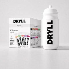 DRYLL Elektrolyt Sticks Mix-Box mit Trinkflasche